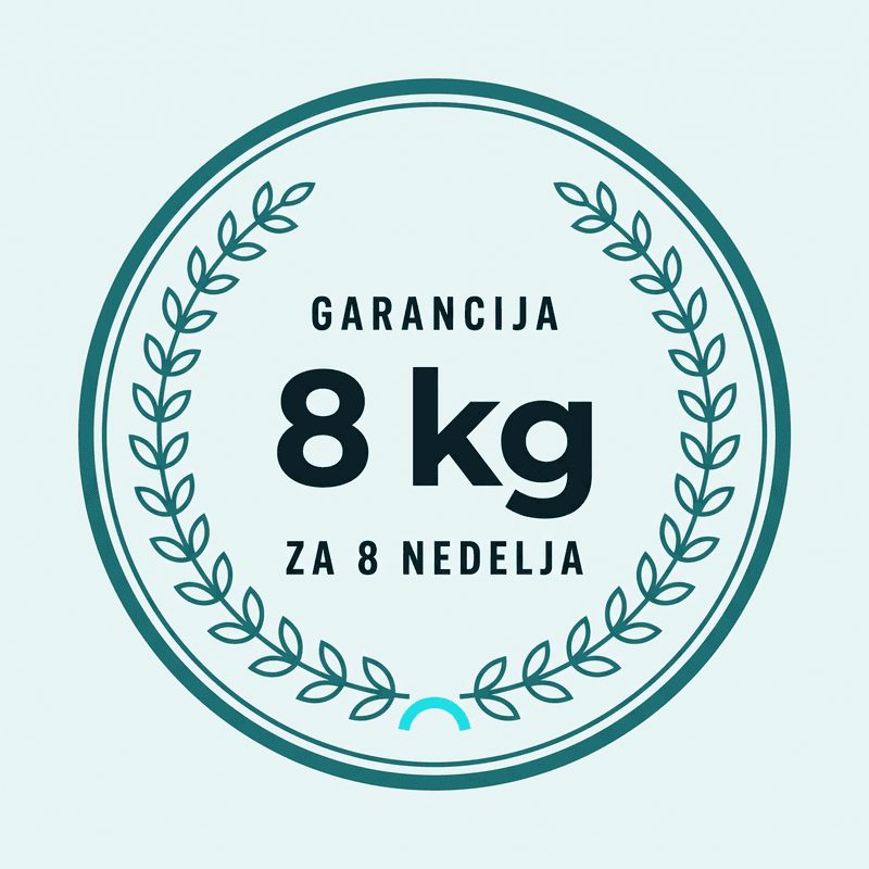 Pečat garancije: minimum 8 kilograma za 8 nedelja.